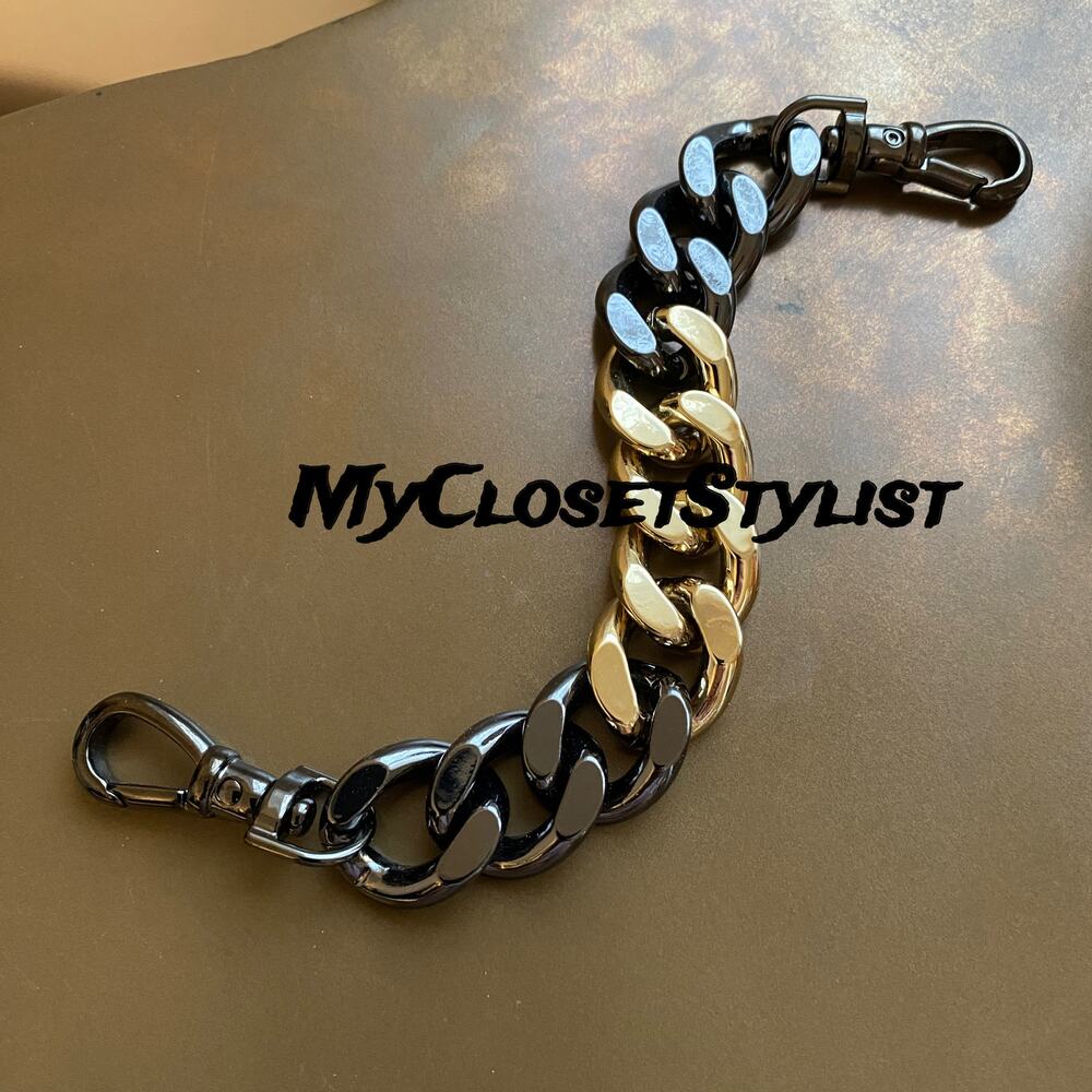 NEW Bandolier Wristlet iPhone Ombre Chain Strap! Pewter Black Gold RARE S0LD 0UT - Picture 1 of 8